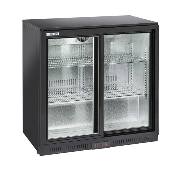 Bar kjøleskap H.90 cm 2 glassdører BBC208S