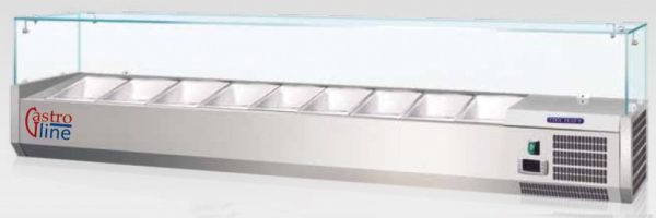 Pizza kjølebenk 3 dører garnityrrenne 9x GN1/3 QZ30 VR2038 – Cool Head