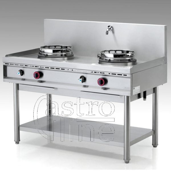 WOK kokebord 2 bluss Kjølevann overløpssystem NGER13-70 – 26,0 kW Wok Kokebord 2 Bluss Nayati