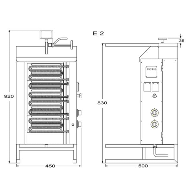 Kebabgrill Potis E2 – Kebabgrill