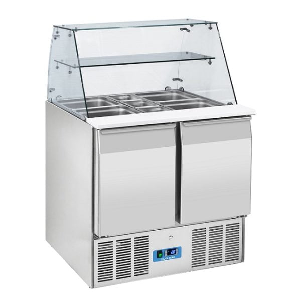 Saladette 2 dører med glassoverbygg CRQ90A Saladette 2 dører med glassoverbygg CRQ90A