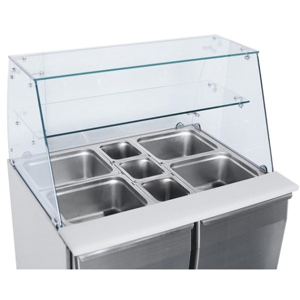 Saladette 2 dører med glassoverbygg CRQ90A saladette