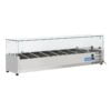 Kjølerenne 150 cm. 7x GN1/4 – Kjølerenne med glasstopp for GN1/4