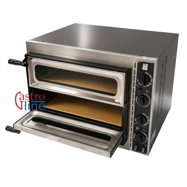Pizzaovn BASIC 2/40GL 2xØ35 57×50 cm Pizzaovn BASIC 2/40GL 2xØ35 57×50 cm – Elektrisk pizzaovn