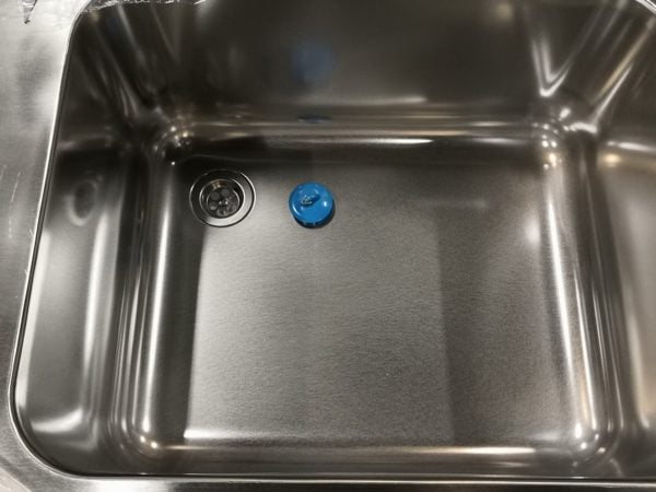 Innmatingsbenk med1 kum 80 cm Dybde Proff AISI 304 – Hetteoppvaskmaskin
