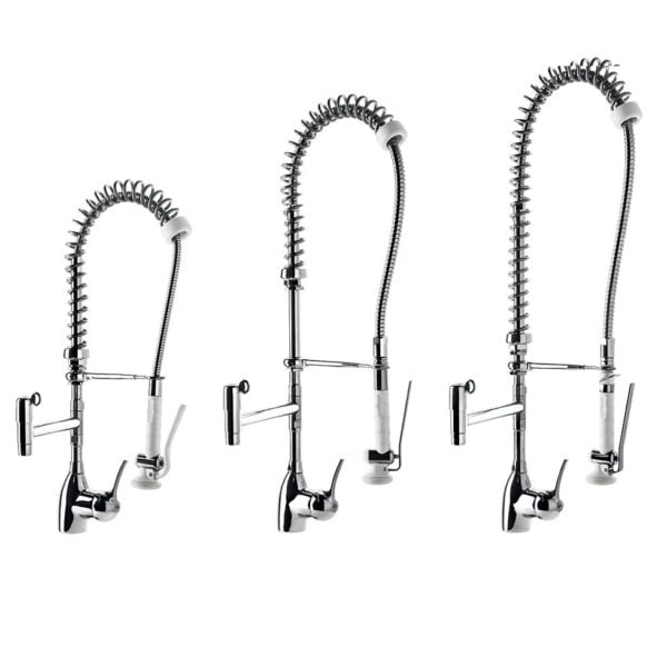 Forspyledusj benkmontering Høyde 60 – 70 – 80 cm – Blandebatteri - spyledusj - Glassfyller