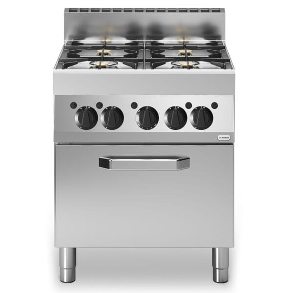 Gasskomfyr 4 bluss Gass stekeovn Modular 70×65 cm