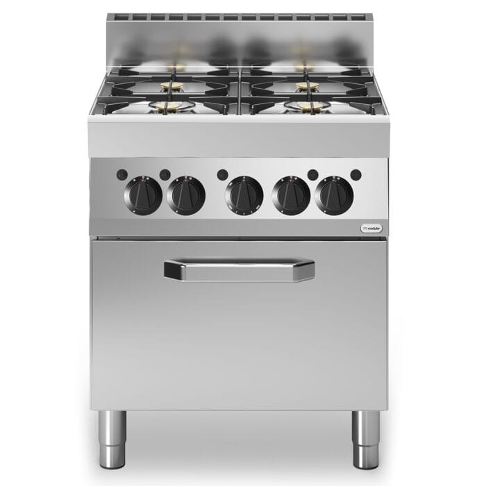 Gasskomfyr 4 bluss Gass stekeovn Modular 70×65 cm