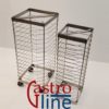 Pizzastativ med gummiføtter og hjul 10x Ø40 panner – Pizzapanne / Pizzascreen