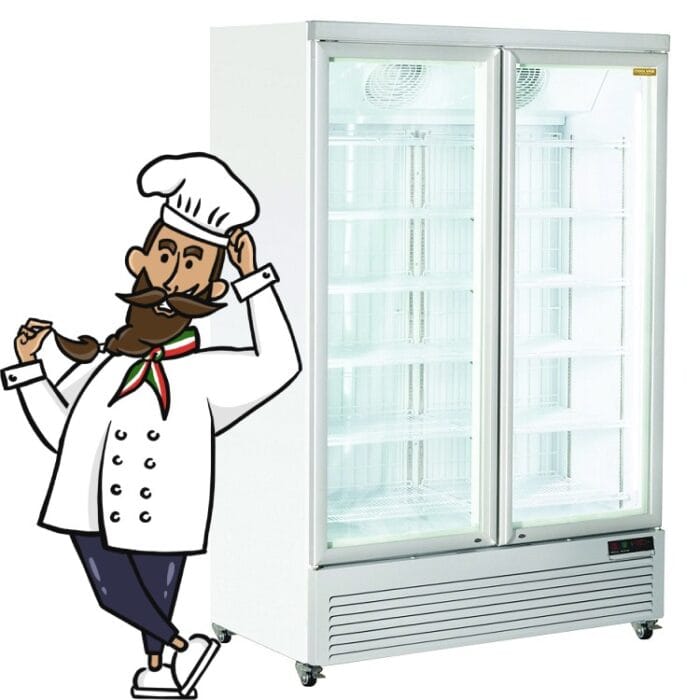 GastroLINE Fryseskap 1080 l. med glassdør RFG1350