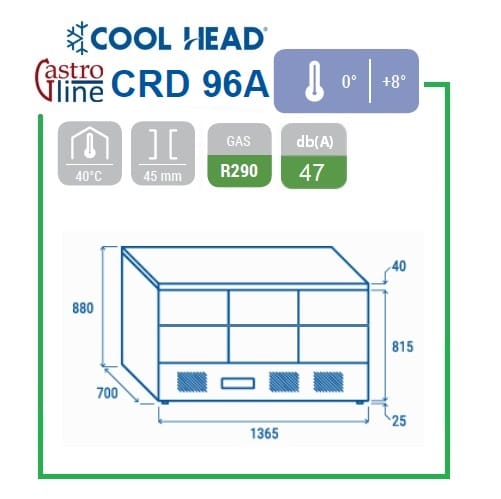 Kjølebenk 6 skuffer CRD96 Kjølebenk 6 skuffer CRD96 – Cool Head