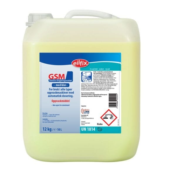 Oppvaskmiddel 12 l. Eilfix GSM Oppvaskmiddel 12 l. Eilfix GSM – Hetteoppvaskmaskin