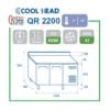 Kjølebenk 2 dører med oppkant QR 2200 -2 / +8°C Kjølebenk 2 dører med oppkant QR 2200 -2 / +8°C – Cool Head
