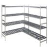 Hyllereol i 4 plan Aluminium og plast Høyde 167 cm – Hyllereol