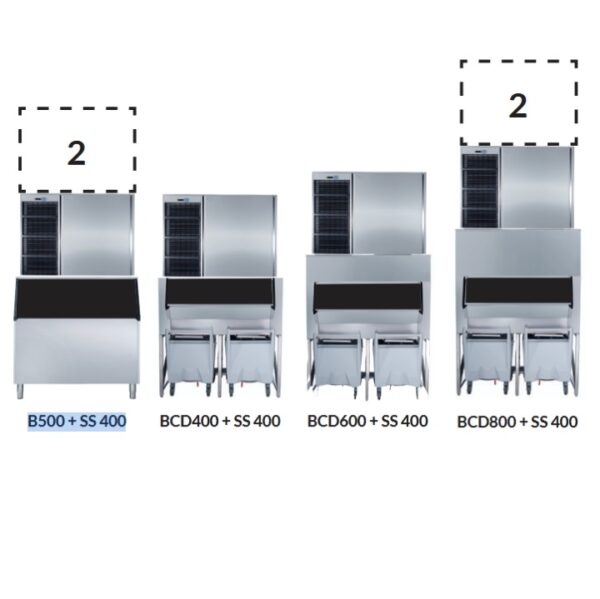Isbitmaskin 380 kg/24 h SS400 SS400 B500 – Icetech