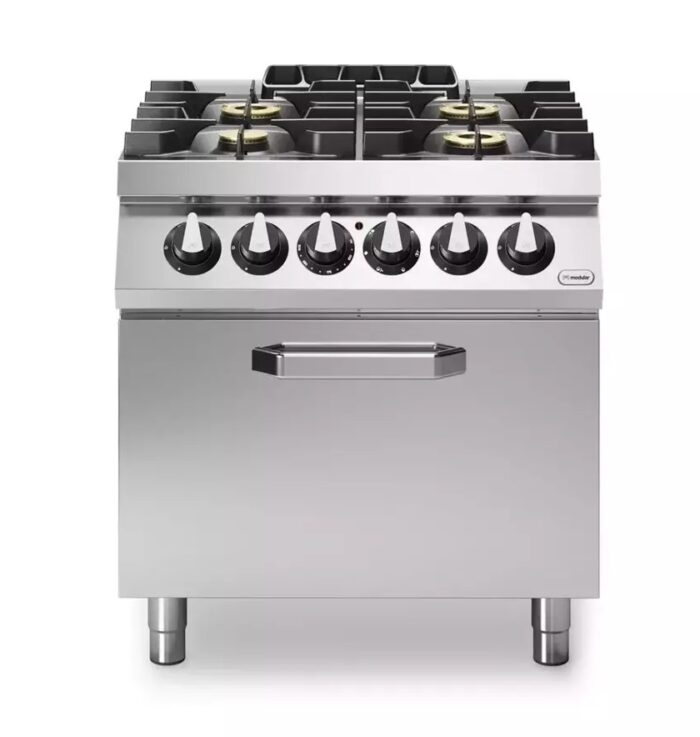 Gasskomfyr 4 bluss elektrisk stekeovn Modular 80×73 cm
