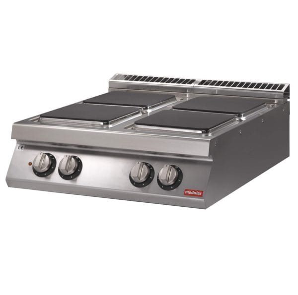 Koketopp 4 firkantede plater Modular 80×73 cm 230V-3 fas