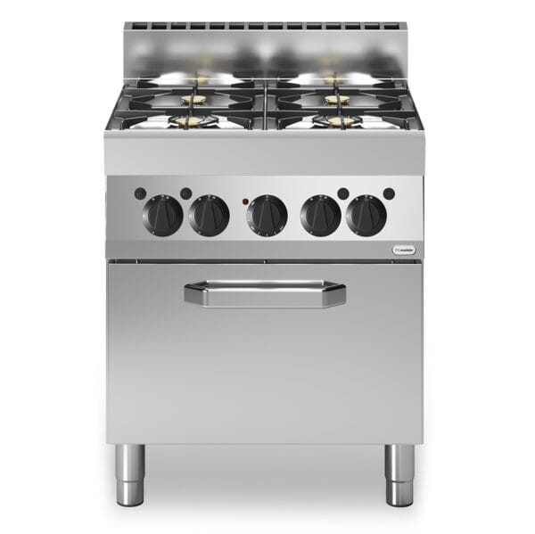 Gasskomfyr 4 bluss elektrisk konveksjonsovn Modular 70×65 cm – Komfyrer / El. og Gass