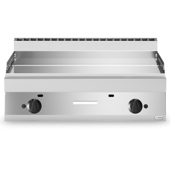 Gass flatgrill 2 soner Slett krom stekeplate Modular 100×65 cm – Flatgrill - Gass flatgrill