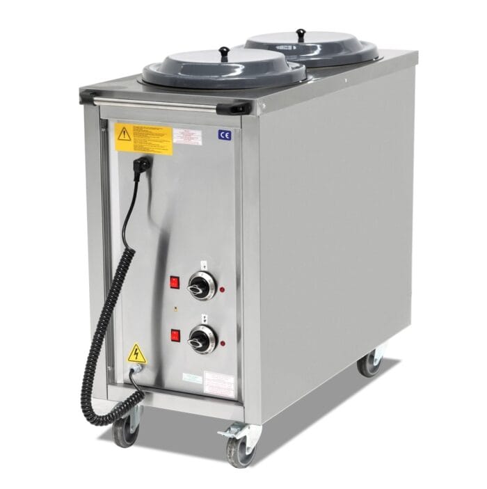 Tallerkendispenser med varme 2x 50 tallerkener Ø240-320 mm