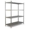 Hyllereol i 4 plan H155 * D50 cm Rustfritt stål – Hyllereol