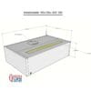 Avtrekkshette Kasse 160×100 cm Innebygd dekket belysning – Avtrekkshette kasse - Premium