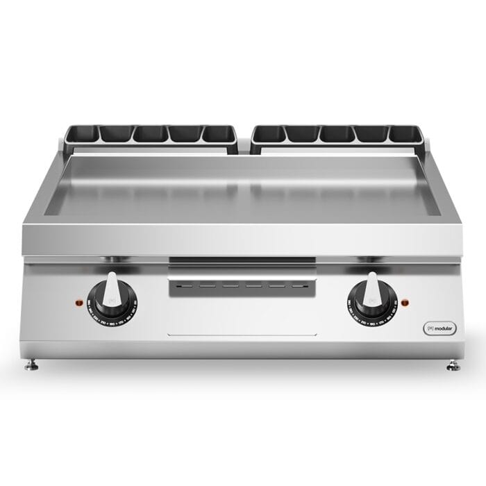 Flatgrill 2 soner Slett stekeflate Modular 80×73 cm