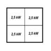 Solid topp 4 soner Modular 80×73 cm – Koketopp - elektrisk koketopp