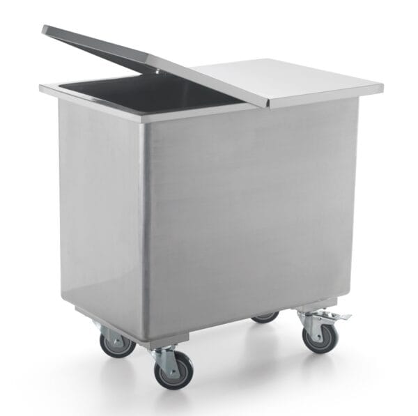 Melbeholder Rustfritt stål 170 liter / 100 kg mel Melbeholder Rustfritt stål 170 liter / 100 kg mel – Diverse småutstyr