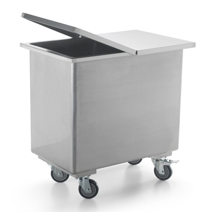 Melbeholder Rustfritt stål 170 liter / 100 kg mel