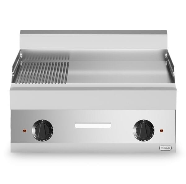 Flatgrill 2 soner Slett / Rillet topplate Modular 70×65 cm – Flatgrill - Elektrisk flatgrill