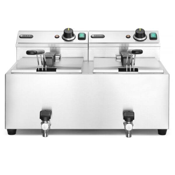 Frityrkoker med tappekran 8+8 liter / 2x 3,5 kW 209301 frityrkoker