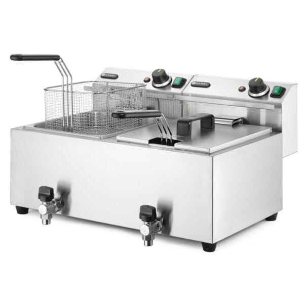 Frityrkoker med tappekran 8+8 liter / 2x 3,5 kW 209301 frityrkoker