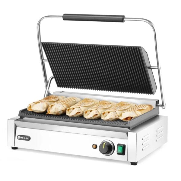 Pressgrill Riflet stekeflate 45×27 cm. Hendi 263624 – Pressgrill - Toaster - Salamander