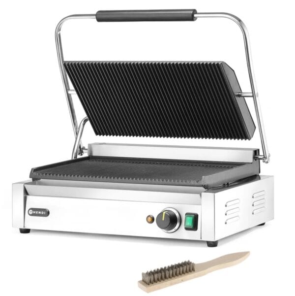 Pressgrill Riflet stekeflate 45×27 cm. Hendi 263624 – Pressgrill - Toaster - Salamander