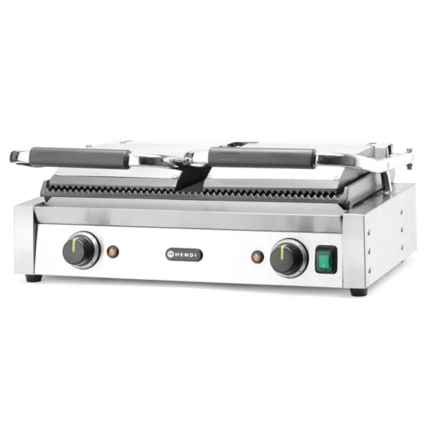 Pressgrill Riflet stekeflate 47,5×23 cm. Hendi 263709 – Pressgrill - Toaster - Salamander
