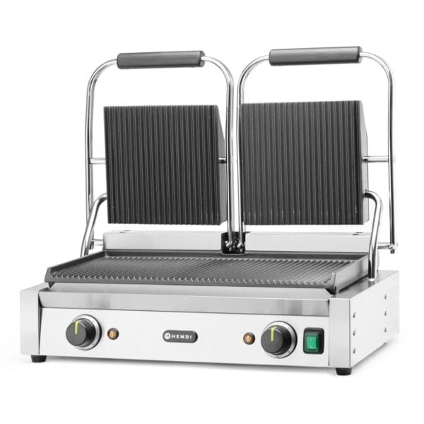 Pressgrill Riflet stekeflate 47,5×23 cm. Hendi 263709 – Pressgrill - Toaster - Salamander