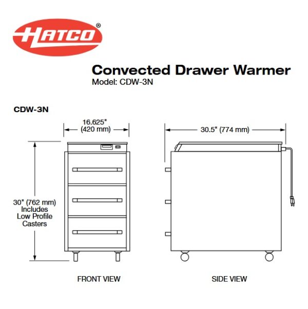 Varmeskuff Hatco CDW-3N 3 skuffer GN 1/1 Varmeskuff Hatco CDW-3N 3 skuffer GN 1/1 – Hatco