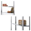 Hyllereol i 4 plan H160 * D40 cm Høy kvalitet rustfritt stål – Hyllereol