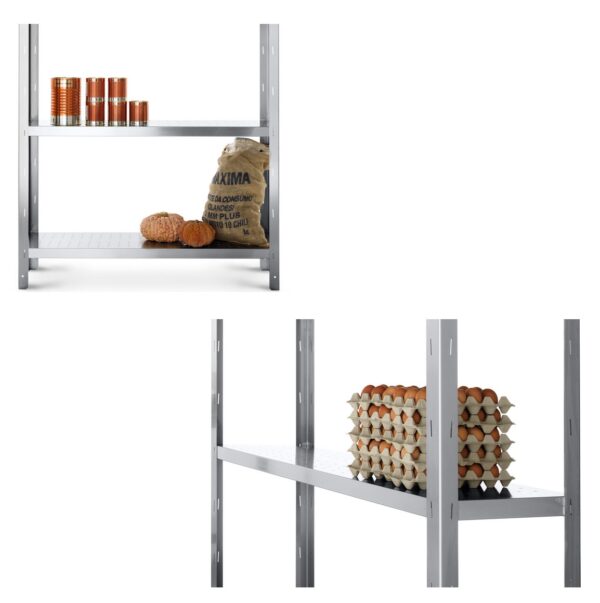 Hyllereol i 4 plan H160 * D40 cm Høy kvalitet rustfritt stål – Hyllereol