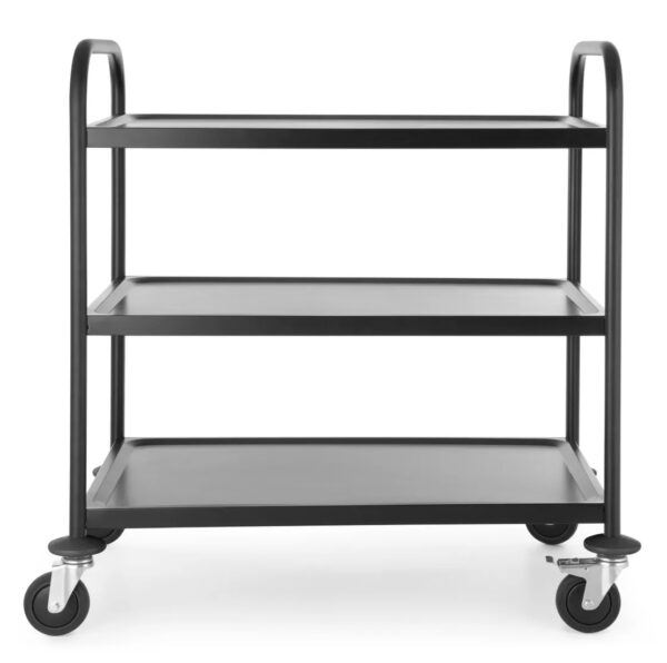 Trillebord med 3 plan matt svart Flatpakke Trillebord med 3 plan matt svart Flatpakke – Trillebord