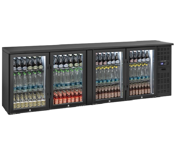 Bar kjøleskap 4 glassdører QBG 400