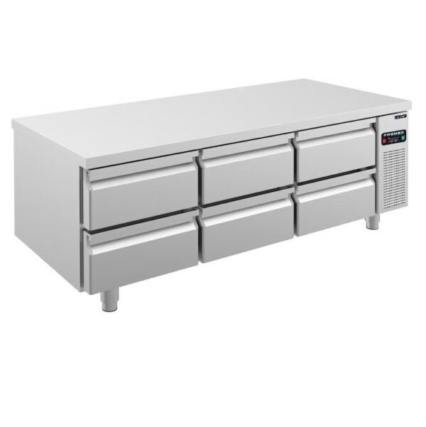 Grillkjølebenk 160×70 cm Frenox 6 skuffer UGN3-SH-DZ-6D-R290 Grillkjølebenk 187×70 cm Frenox 6 skuffer UGN3-DZ-6D-R290