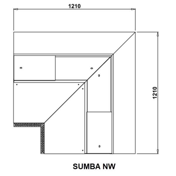 Kjøledisk SUMBA Dybde 94 Høyde 126 cm Ost & Oliven / Kjøtt / Fisk – Ferskvaredisk / Eksponeringsdisk