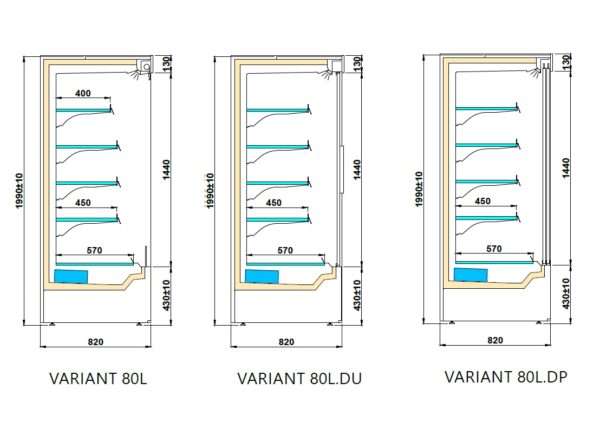 Kjølereol VARIANT 80L Temperatur +1°C / +10°C Dybde 82 Høyde 199 cm – Igloo