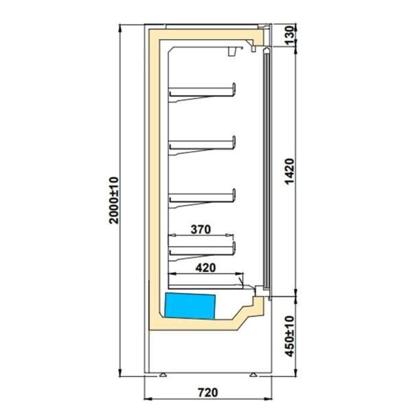 Frysereol VARIANT M 70L Temperatur -18°C / -22°C Dybde 72 Høyde 200 cm – Igloo